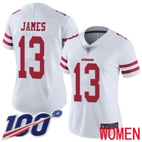 San Francisco 49ers Limited White Women Richie James Road NFL Jersey 13 100th Season Vapor Untouchable